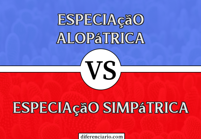 Diferença entre especiação alopátrica e especiação simpátrica