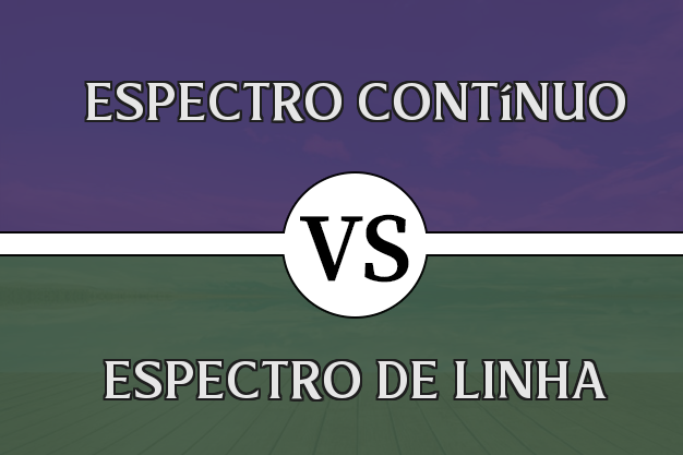 Diferença entre espectro contínuo e espectro de linha