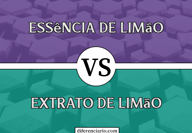 Diferença entre essência de limão e extrato de limão