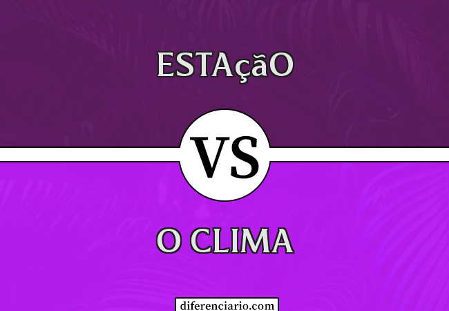 Diferença entre a estação e o clima