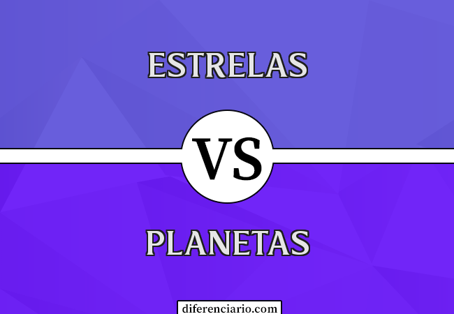 Diferença entre estrelas e planetas