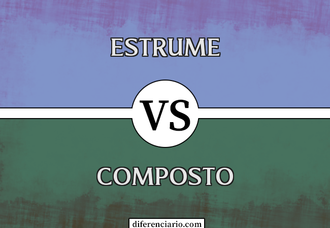 Diferença entre estrume e composto