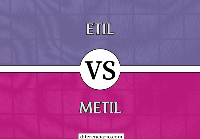 Diferença entre etil e metil