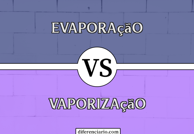 Diferença entre evaporação e vaporização