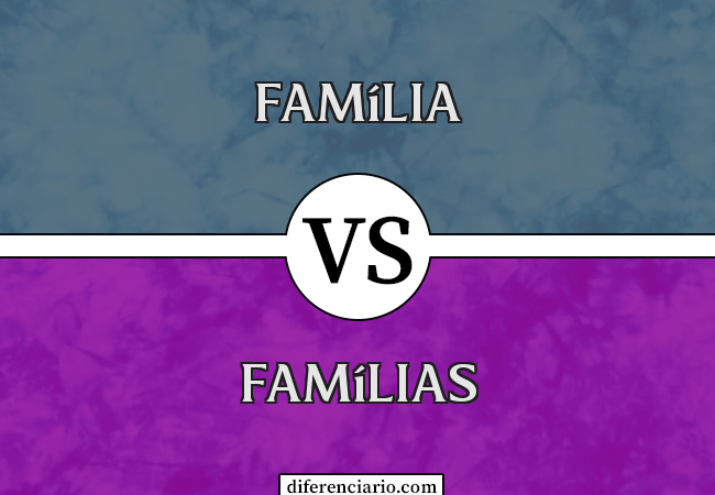 Diferença entre família e famílias