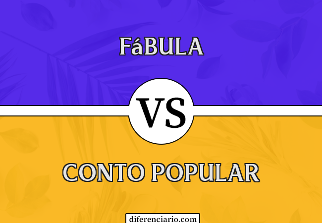 Diferença entre fábula e conto popular