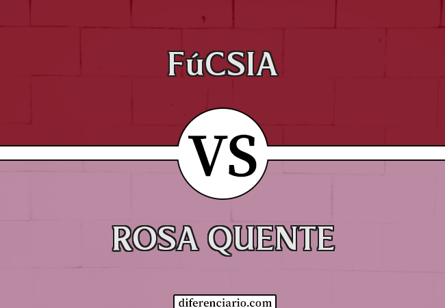 Diferença entre fúcsia e rosa quente