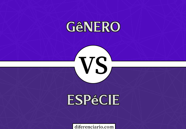 Diferença entre Gênero e Espécie