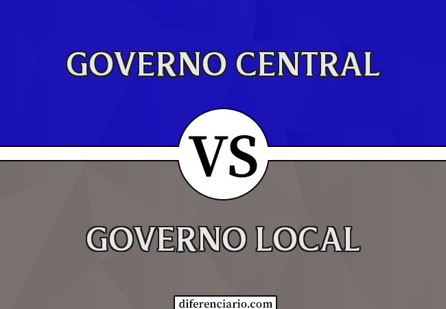 Diferença entre Governo Central e Governo Local