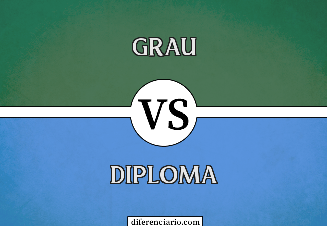 Diferença entre grau e diploma