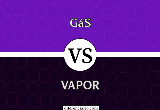 Diferença entre gás e vapor