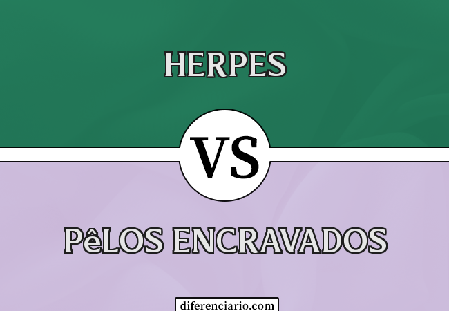 Diferença entre herpes e pêlos encravados