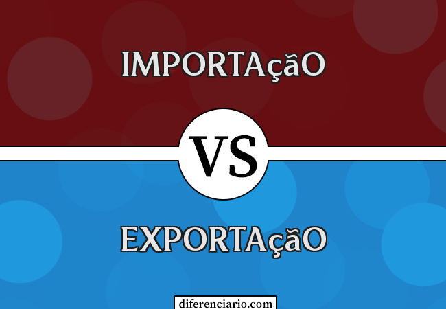 Diferença entre importação e exportação