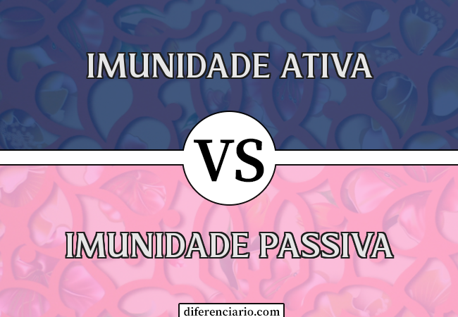 Diferença entre imunidade ativa e imunidade passiva