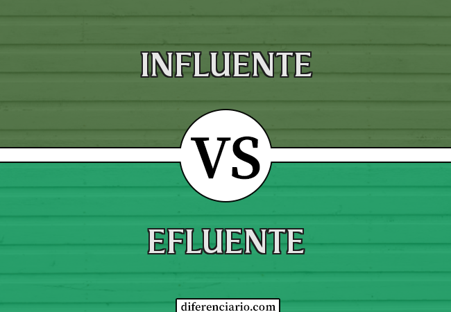 Diferença entre Influente e Efluente