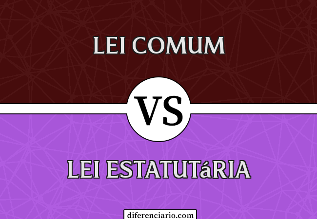 Diferença entre lei comum e lei estatutária