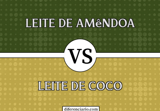 Diferença entre leite de amêndoa e leite de coco