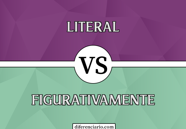 Diferença entre literal e figurativamente