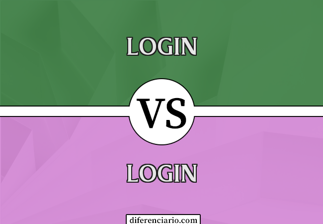 Diferença entre login e login