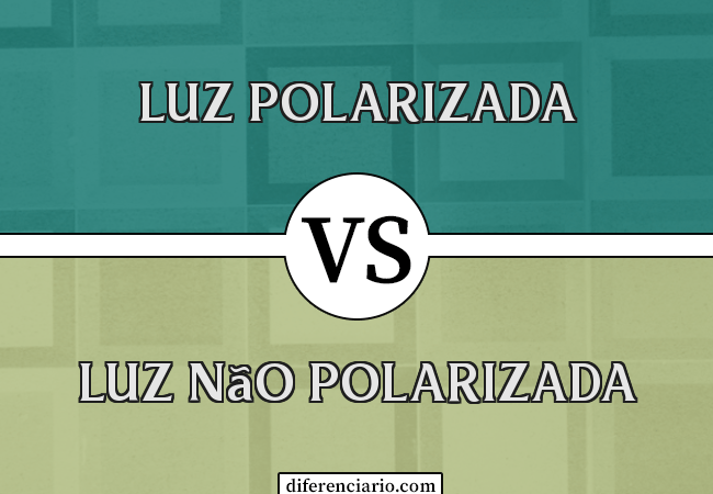 Diferença entre luz polarizada e luz não polarizada