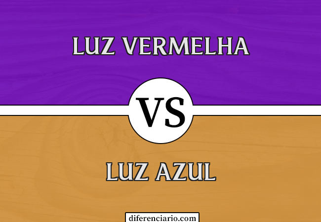 Diferença entre luz vermelha e luz azul