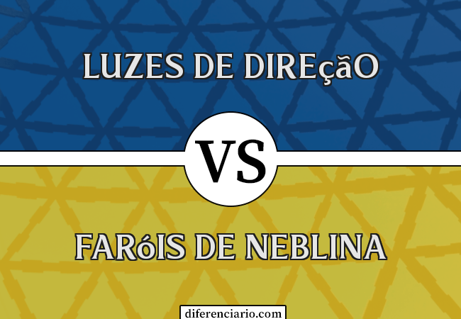 Diferença entre luzes de direção e faróis de neblina