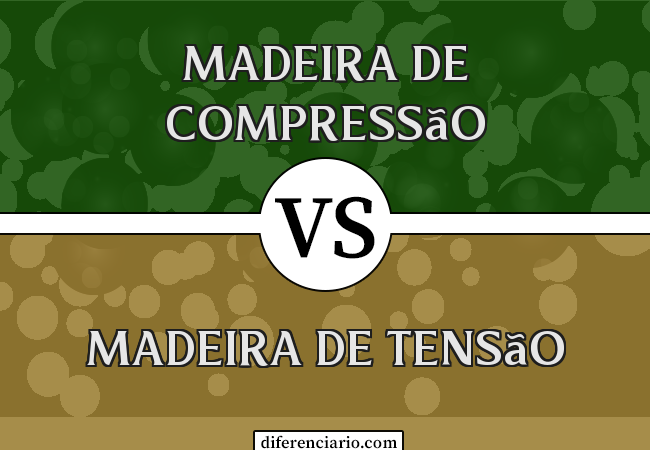 Diferença entre madeira de compressão e madeira de tensão