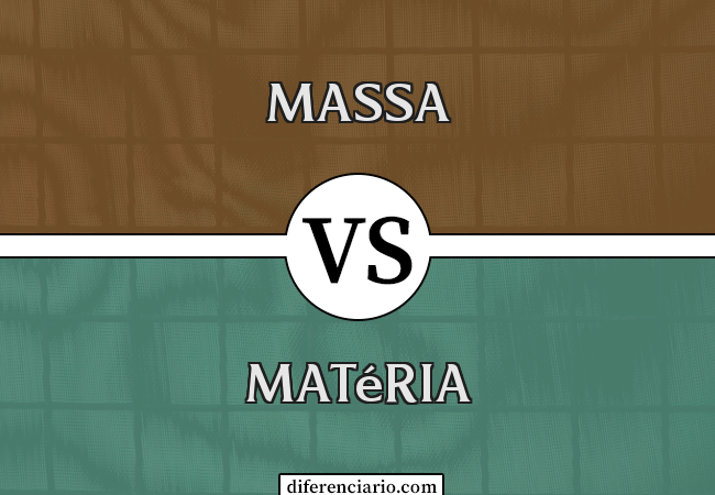 Diferença entre massa e matéria