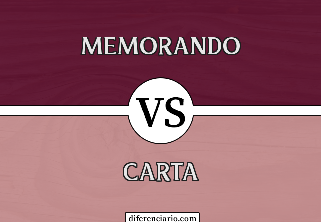 Diferença entre memorando e carta