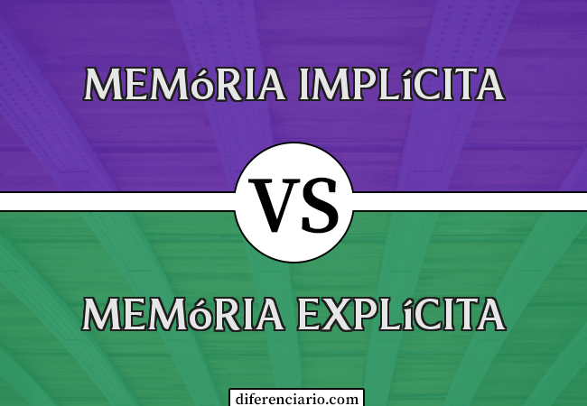 Diferença entre memória implícita e memória explícita