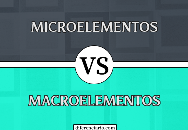 Diferença entre microelementos e macroelementos