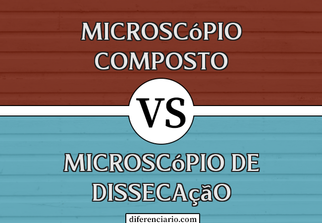 Diferença entre microscópio composto e microscópio de dissecação