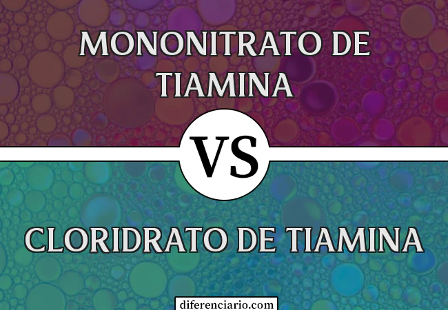 Diferença entre mononitrato de tiamina e cloridrato de tiamina