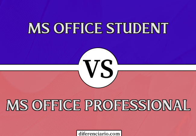 Diferença entre MS Office Student e MS Office Professional