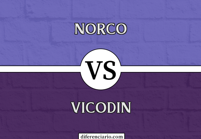 Diferença entre Norco e Vicodin