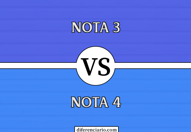 Diferença entre a Nota 3 e a Nota 4