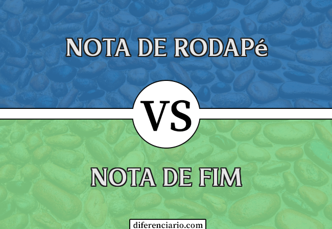 Diferença entre nota de rodapé e nota de fim