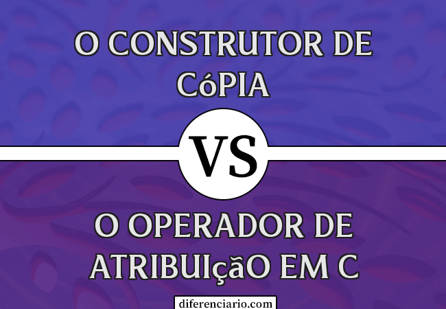 Diferença entre o construtor de cópia e o operador de atribuição em C