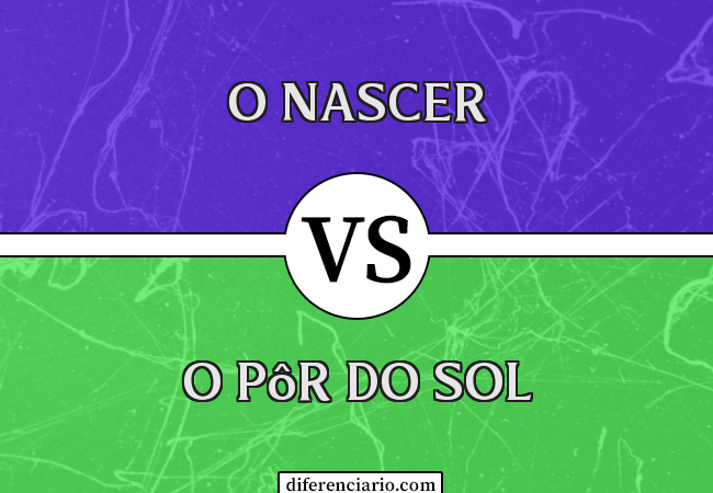 Diferença entre o nascer e o pôr do sol