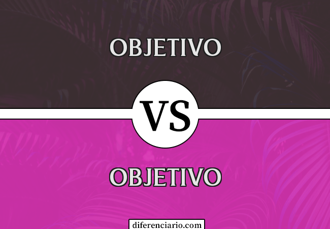 Diferença entre Objetivo e Alvo