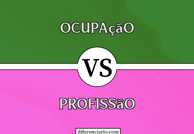 Diferença entre ocupação e profissão