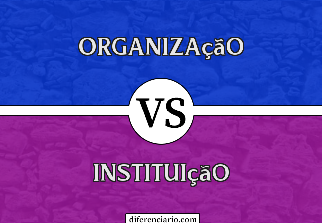 Diferença entre Organização e Instituição