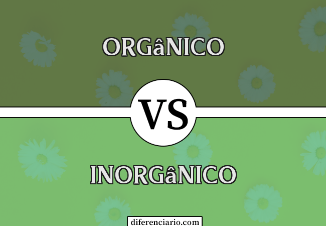 Diferença entre orgânico e inorgânico