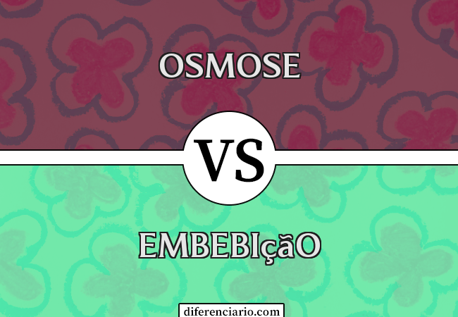 Diferença entre osmose e embebição