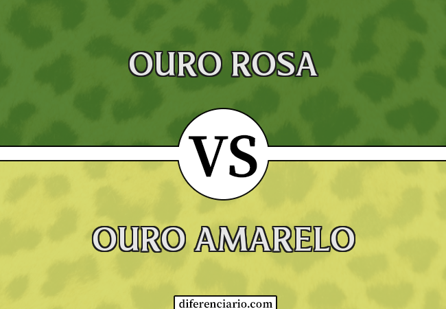 Diferença entre ouro rosa e ouro amarelo