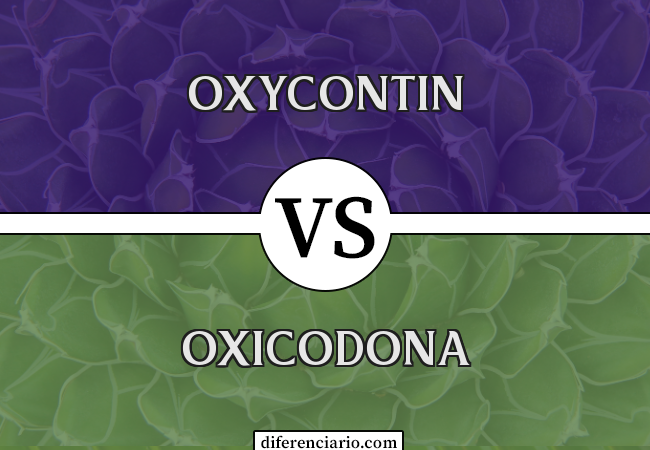 Diferença entre Oxycontin e Oxicodona