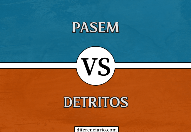 Diferença entre pasem e detritos