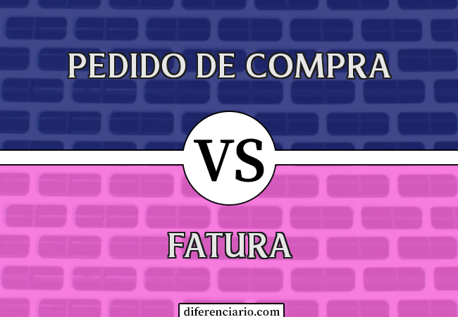 Diferença entre pedido de compra e fatura