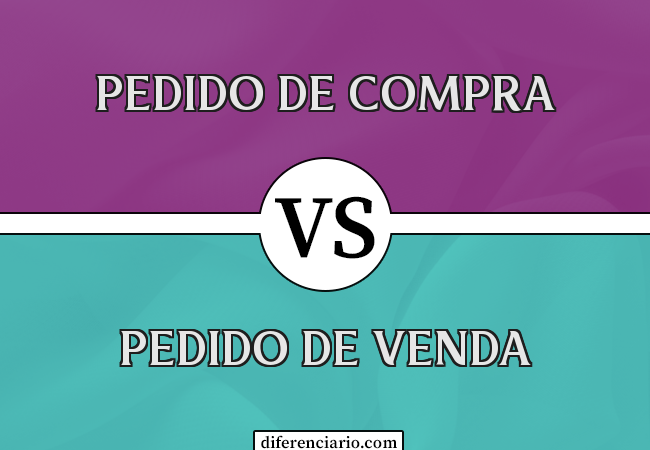 Diferença entre pedido de compra e pedido de venda