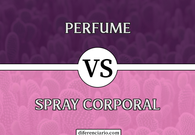 Diferença entre perfume e spray corporal